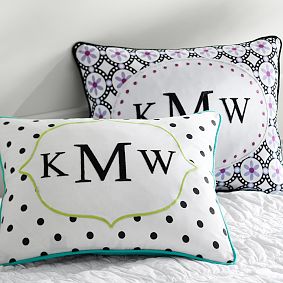 Pattern Pop Monogram Pillow Cover