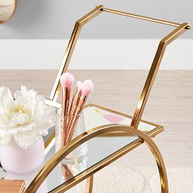 Gold Round Beauty Cart