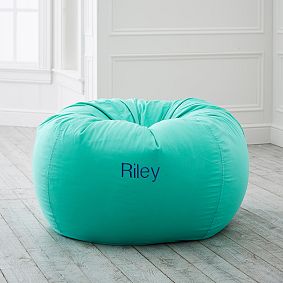 Large Pool Washed Twill Bean Bag Chair