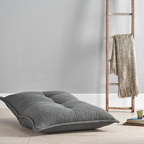 Tweed Charcoal Flip Floor Cozy Lounger