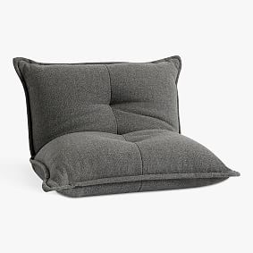 Tweed Charcoal Flip Floor Cozy Lounger