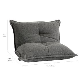 Tweed Charcoal Flip Floor Cozy Lounger