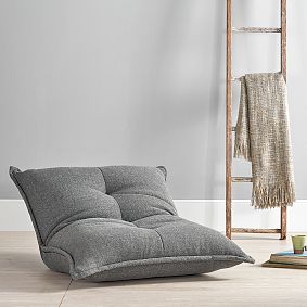 Tweed Charcoal Flip Floor Cozy Lounger