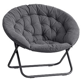 Enzyme-Washed Canvas Light Grey Hang-A-Round Chair