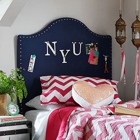 No Nails Nailhead Faux Headboard