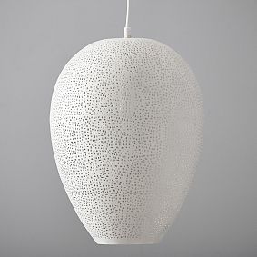 Teardrop Punched Metal Pendant
