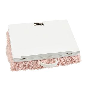 Fluffy Luxe Faux-Fur Adjustable Super Storage Lapdesk