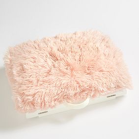 Fluffy Luxe Faux-Fur Adjustable Super Storage Lapdesk