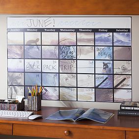Surf Calendar Wall Decal
