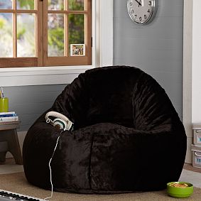 Coffee Luxe Faux-Fur Leanback Lounger