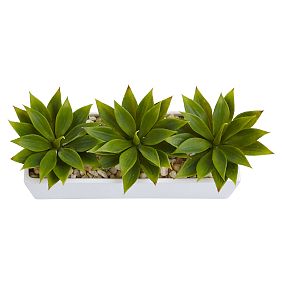 Faux Potted Agave Succulant