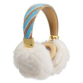 Bejeweled Faux-Fur Bluetooth® Headphones