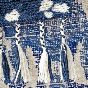 Shaggy Ikat Dot Wool Rug