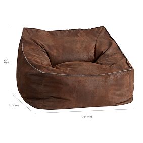 Large Trailblazer Tobacco Modern Bean Bag Lounger