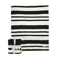 College Cable -Knit Stripe Throw - University of Colorado