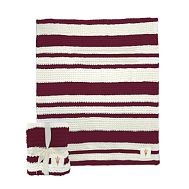 College Cable -Knit Stripe Throw - Arizona State University