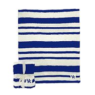 College Cable -Knit Stripe Throw - University of Kentucky