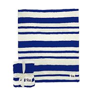 College Cable -Knit Stripe Throw - University of Pittsburgh