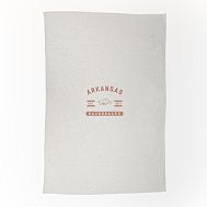 College Oatmeal Sweatshirt Oversized Throw - University of Arkansas