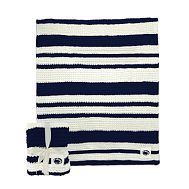 College Cable -Knit Stripe Throw - Penn State
