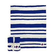 College Cable -Knit Stripe Throw - Boise State University