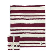 College Cable -Knit Stripe Throw - Florida State University