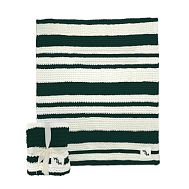 College Cable -Knit Stripe Throw - William & Mary