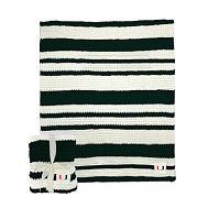 College Cable -Knit Stripe Throw - University of Miami