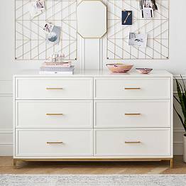 Blaire 6-Drawer Wide Dresser (56w x 19d")