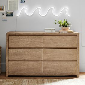 Costa 6-Drawer Wide Dresser (56w x 19d")