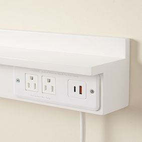 No Nails Plug-In Charging Ledge with USB A/C (24")