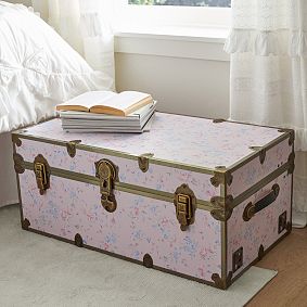 LoveShackFancy Winsor Rose Viola Standard Dorm Trunk (32")