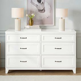 Hampton 6-Drawer Dresser (56w x 19.5d")