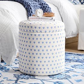 Roller Rabbit Round Storage Ottoman