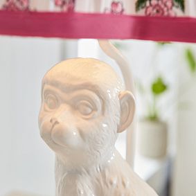 Roller Rabbit Rosebud Monkey Table Lamp (17")