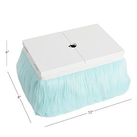Faux-Fur Mani Pedi Lapdesk - Himalayan Plume