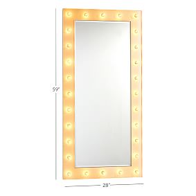 Marquee Floor Length Light Mirror (28"x59")