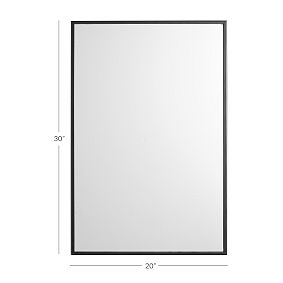 Rectangular Metal Framed Mirror (20"x30")