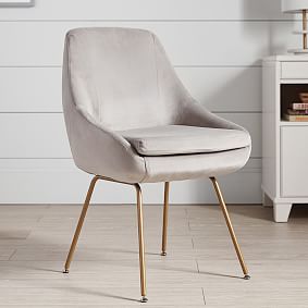 Open Box:  Performance Everyday Velvet Mathis Stationary Desk Chair - Gray