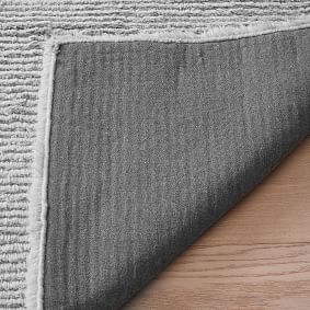 Ribbed Wool Rug - Light Gray