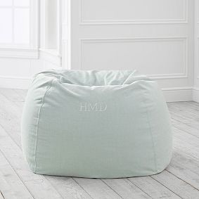 Large Chenille Plain Weave Washed Pool Bean Bag Chair