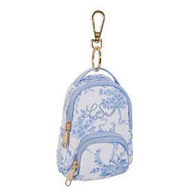 LoveShackFancy Blue Damask Mini Backpack Bag Charm