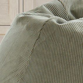 Large Corduroy Dusty Olive Bean Bag Chair Slipcover Only