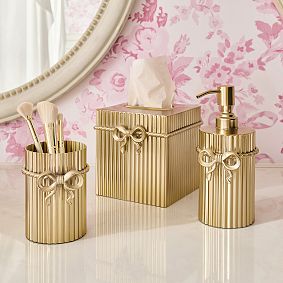 Open Box: LoveShackFancy Bath Accessories, Set of 3 - Gold
