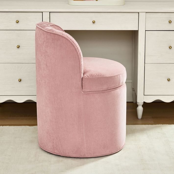 pink dressing chair Amazon.com: Furnimart Velvet Vanity Chair with Chrome Frame, Height Adjustable & Swivel, Pink