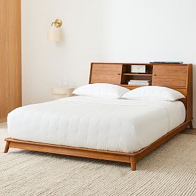 west elm x pbt Mid-Century Headboard Storage Platform Bed