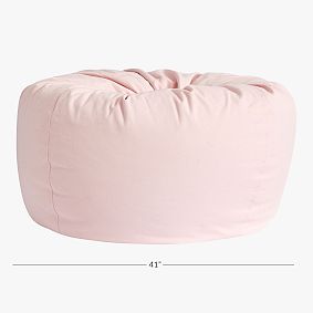 Large Enzyme Washed Canvas Blush Bean Bag Chair Slipcover
