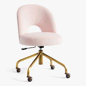 Open Box: Performance Everyday Velvet Rose Andie Swivel Desk Chair