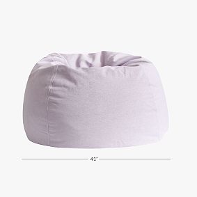 Large Chenille Washed Lilac Bean Bag Chair