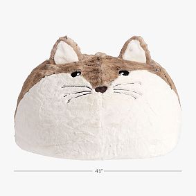 Large Fox Faux-Fur Critter Bean Bag Chair